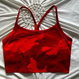 Red Camo Cropped Tank Top